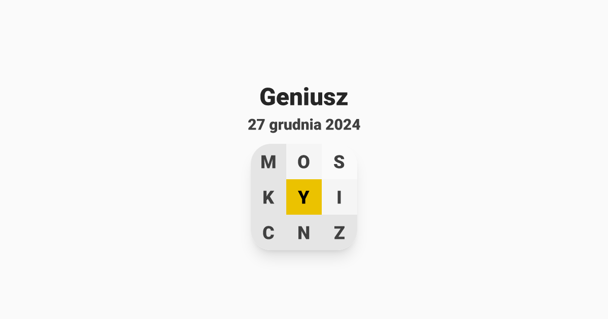 Mój poziom to Geniusz, Literada z dnia piątek, 27 grudnia 2024 