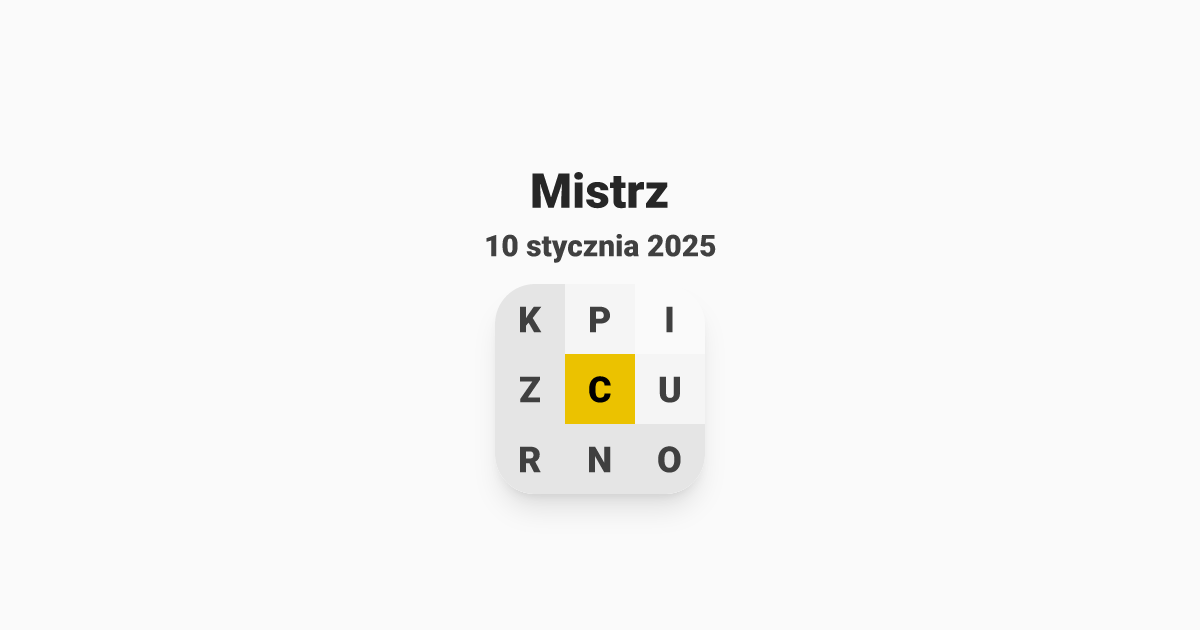 Mój poziom to Mistrz, Literada z dnia piątek, 10 stycznia 2025 